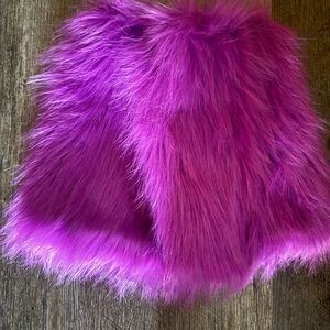 Vibrant Purple Faux Fur leg warmers /boot covers